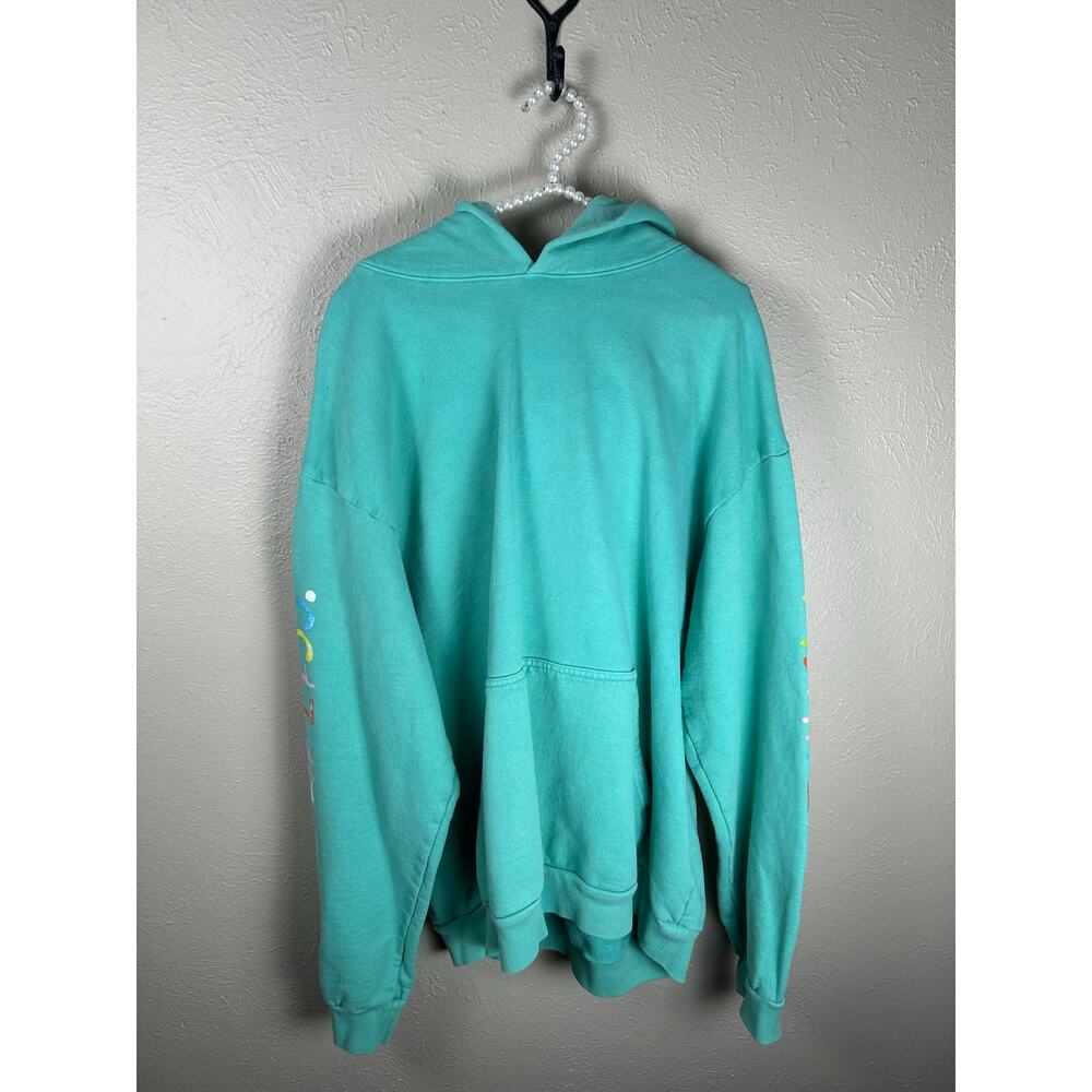 Talentless Size XXL Hoodie Teal Sweatshirt Unisex Spell Out Colorful Streetwear